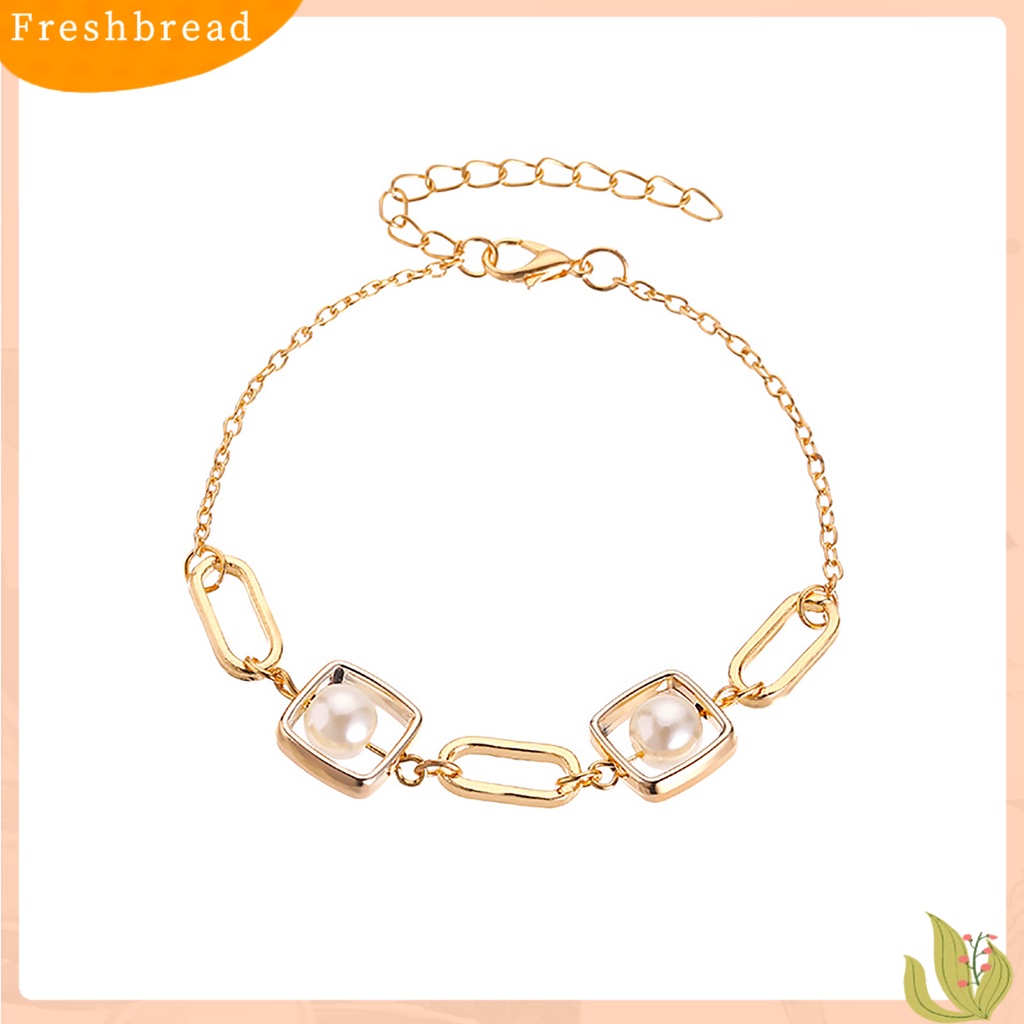 &lt; Freshbread &gt; Fashion Wanita Paduan Gelang Geometris Rantai Tebal Retro Pesona Perhiasan Hadiah