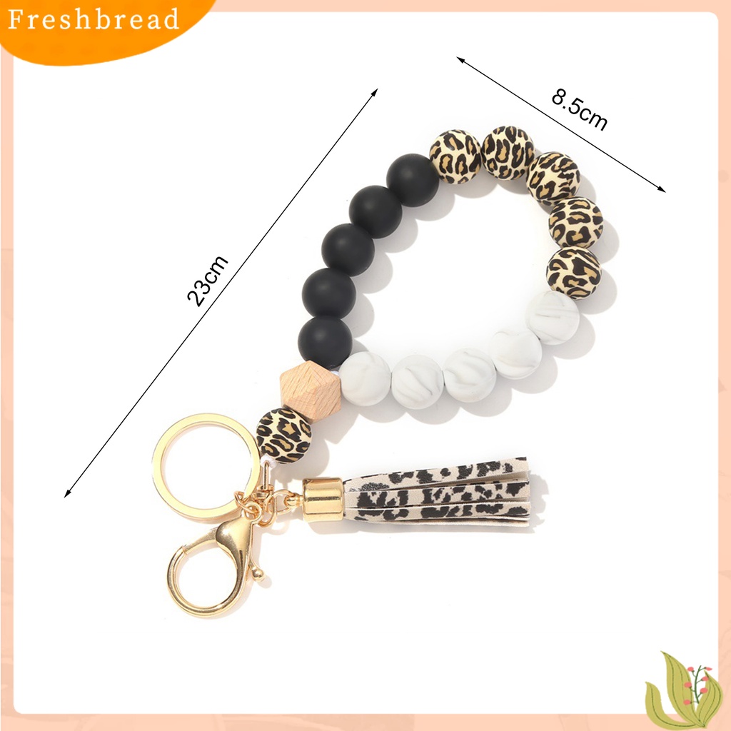 &lt; Freshbread &gt; Gelang Keyring Hias Manik-Manik Melar Portable Bangle Wristlet Gantungan Kunci Untuk Wanita