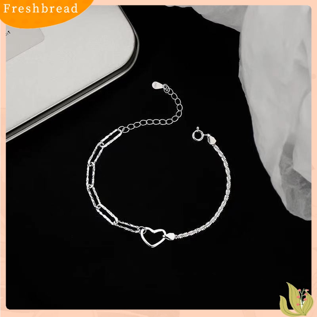 &lt; Freshbread &gt; Gelang Pasangan Sederhana Desain Bentuk Hati Artistik Unik Gelang Fashion Untuk Kehidupan Sehari-Hari