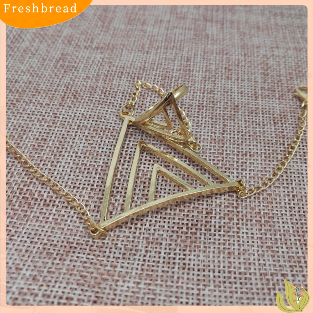 &lt; Freshbread &gt; Wanita Fashion Segitiga Pesona Budak Cincin Rantai Harness Gelang Punk Perhiasan