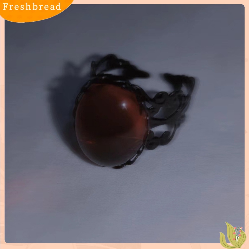 &lt; Freshbread &gt; Cincin Terbuka Kepribadian Geometris Adjustable Open Design Charming Decoration Tahan Lama Vintage Gothic Merah Faux Kristal Cincin Aksesoris Perhiasan