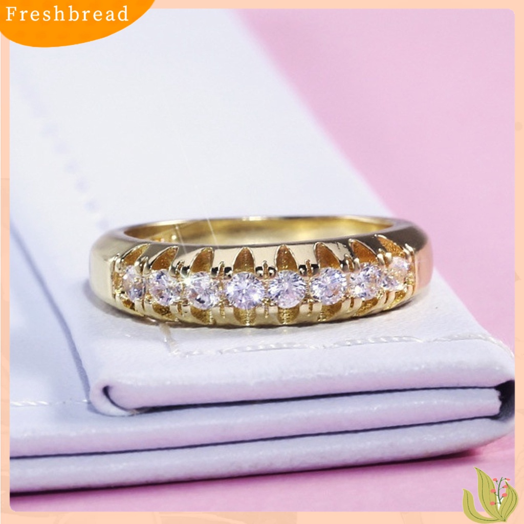 &lt; Freshbread &gt; Perhiasan Fashion Wanita Kreatif Jari Dekorasi Alloy Baris Tunggal Geometri Cincin Untuk Pernikahan