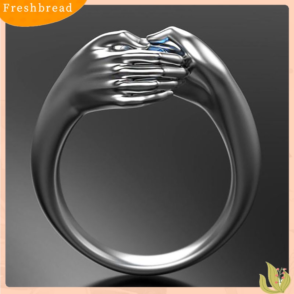 &lt; Freshbread &gt; Wanita Cincin Alloy Electroplated Anti Tarnish Hugging Cubic Zirconia Finger Ring Untuk Anniversary