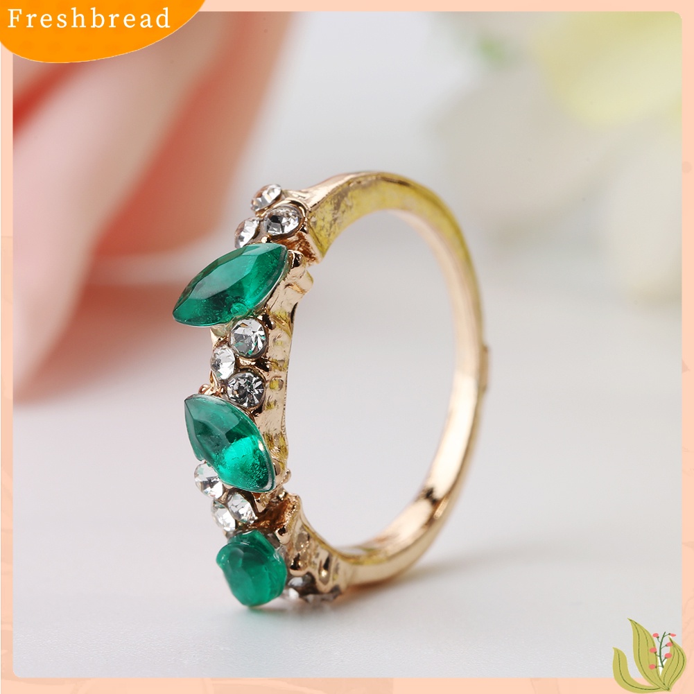&lt; Freshbread &gt; Wanita Elegan Vintage Berlian Imitasi Jari Buku Jari Cincin Hadiah Fashion Perhiasan