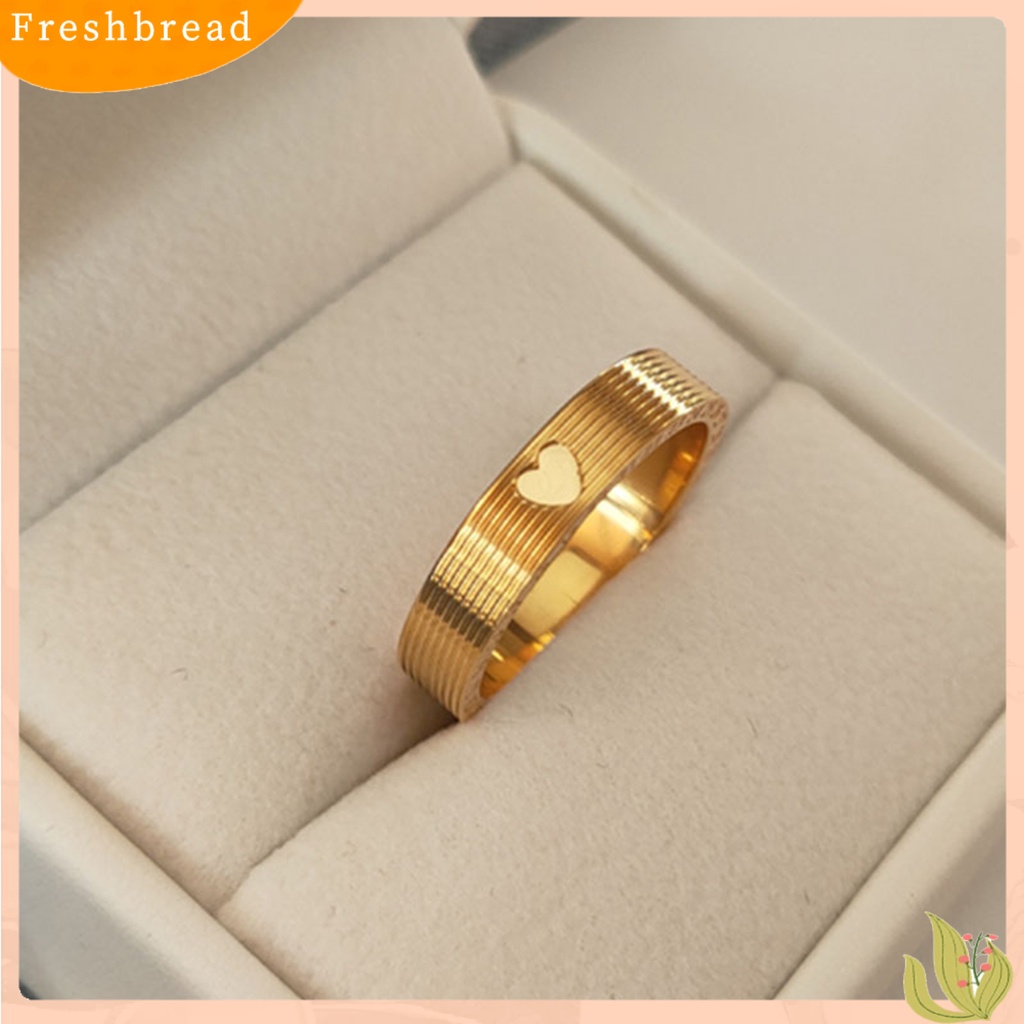 &lt; Freshbread &gt; Cincin Buku Jari Tahan Luntur Elektroplating Nomor Ukiran Temperamen Hypoallergenic Menghias Permukaan Halus Baja Titanium Jari Emas Cincin Perhiasan Aksesoris