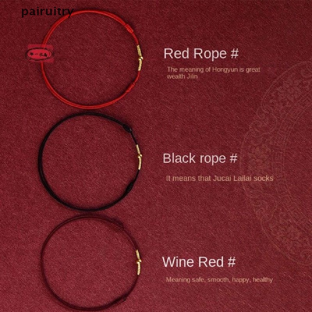 Prt Fashion Handmade Gelang Tali Merah Beruntung Bangle Wanita Pria Terbaik Gelang Kaki PRT