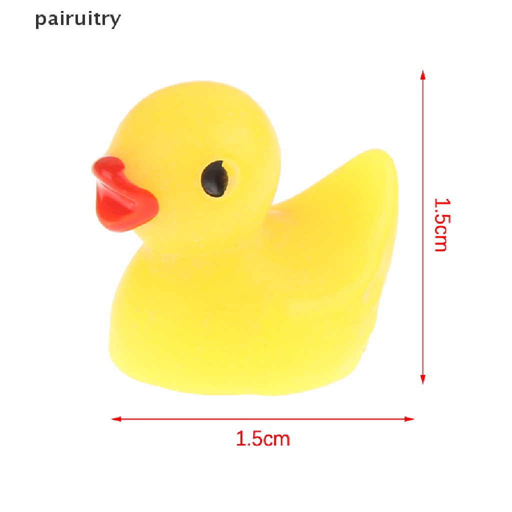 Prt 50PCS Lucu Mini Resin Bebek Kuning Ornamen Miniatur Angka Dekorasi Rumah Boneka PRT