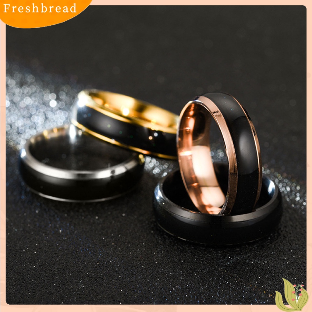 &lt; Freshbread &gt; Cincin Couple Berubah Warna Electroplating Temperature Sensing Sealing Glaze Hadiah Anniversary Bebas Alergi Tidak Luntur Suhu Klasik Mood Ring Untuk Pakaian Sehari-Hari