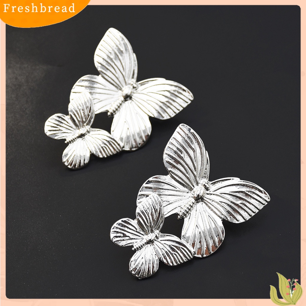 &lt; Freshbread &gt; 1pasang Anting Fashion Wanita Eye-catching Liar Indah Mengkilap Halus Sehari-Hari Memakai Anting Logam Untuk Pakaian Sehari-Hari