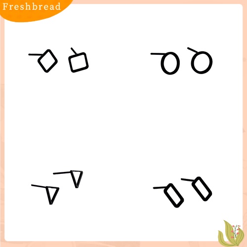 &lt; Freshbread &gt; Sederhana Persegi Panjang Segitiga Hexagon Wanita Geometris Anting Telinga Studs Perhiasan