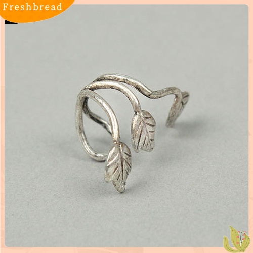 &lt; Freshbread &gt; 1Pc Vintage Alloy Ear Stud Desain Daun Anting Telinga Manset Klip Telinga Cincin Perhiasan