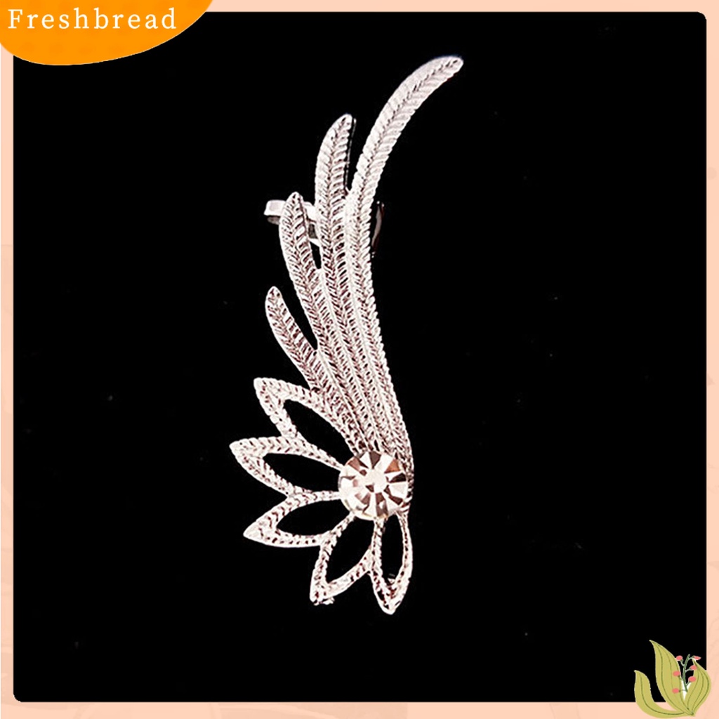 &lt; Freshbread &gt; 1Pc Anting Klip Berongga Keluar Bentuk Sayap Vintage Non Tindik Anting Manset Pendaki Untuk Pesta