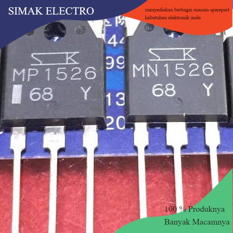 MP1526 MN1526 Sepasang SANKEN Transistor Power To-3p Y-Gear MP MN 1526