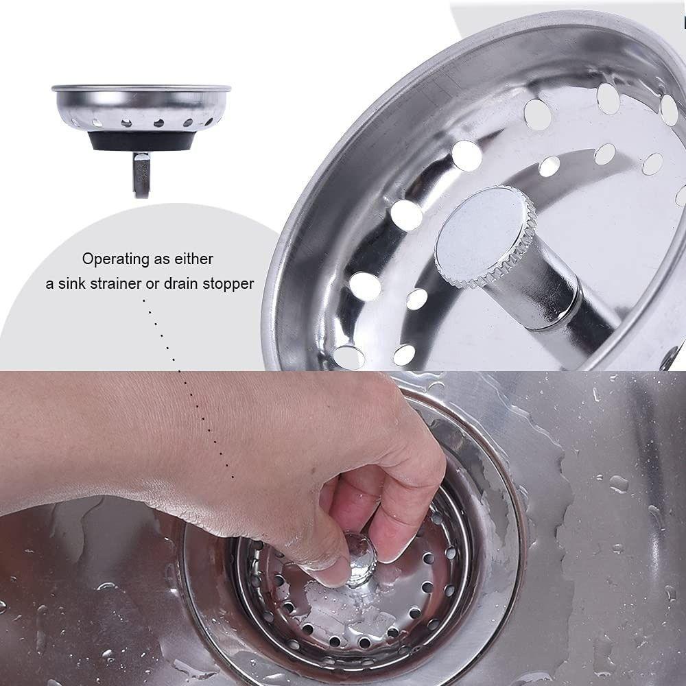 Saringan Wastafel Kamar Mandi Nanas Knob Plastik Drain Stainless Sink Filter Air Plug Water Stopper