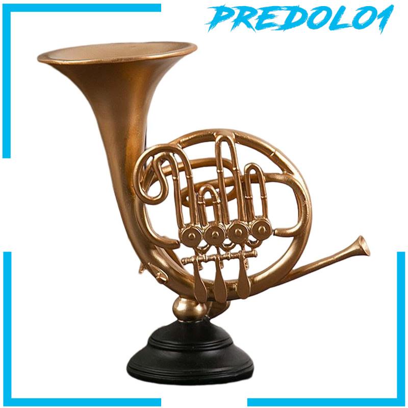 [Predolo1] Patung Koleksi Resin Model Terompet Mini Patung Alat Musik