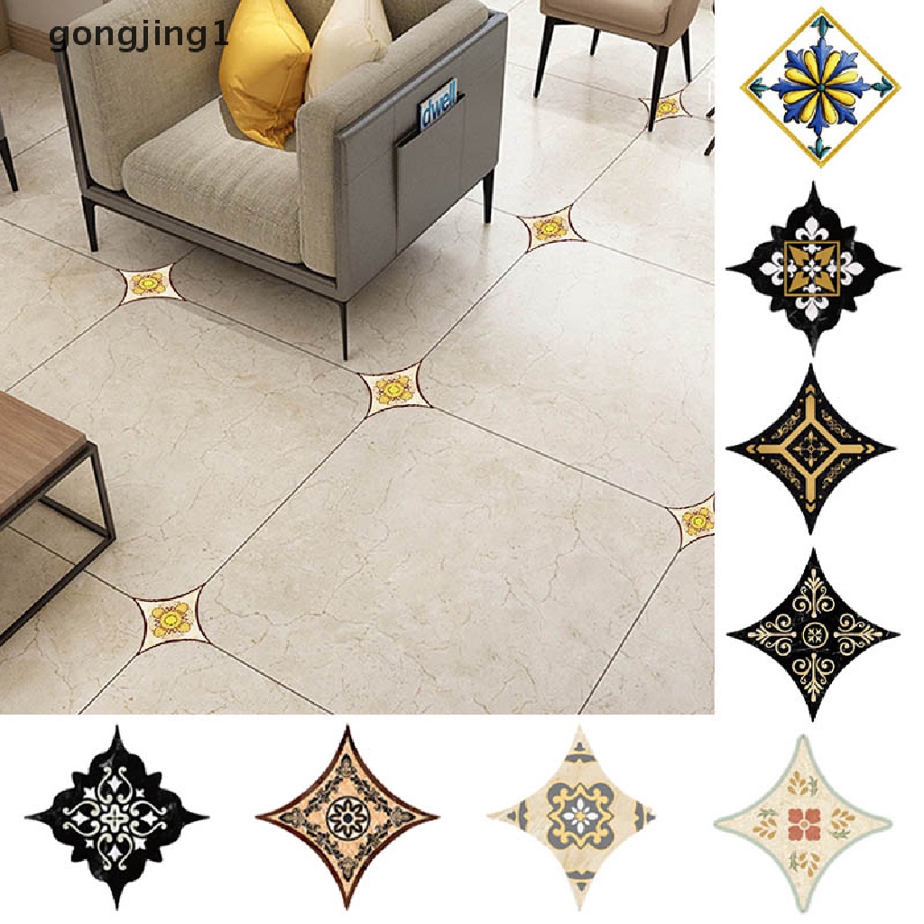 Ggg Printed Tile Diagonal Sticker Stiker Diagonal Ubin Lantai Tahan Air Wearable ID