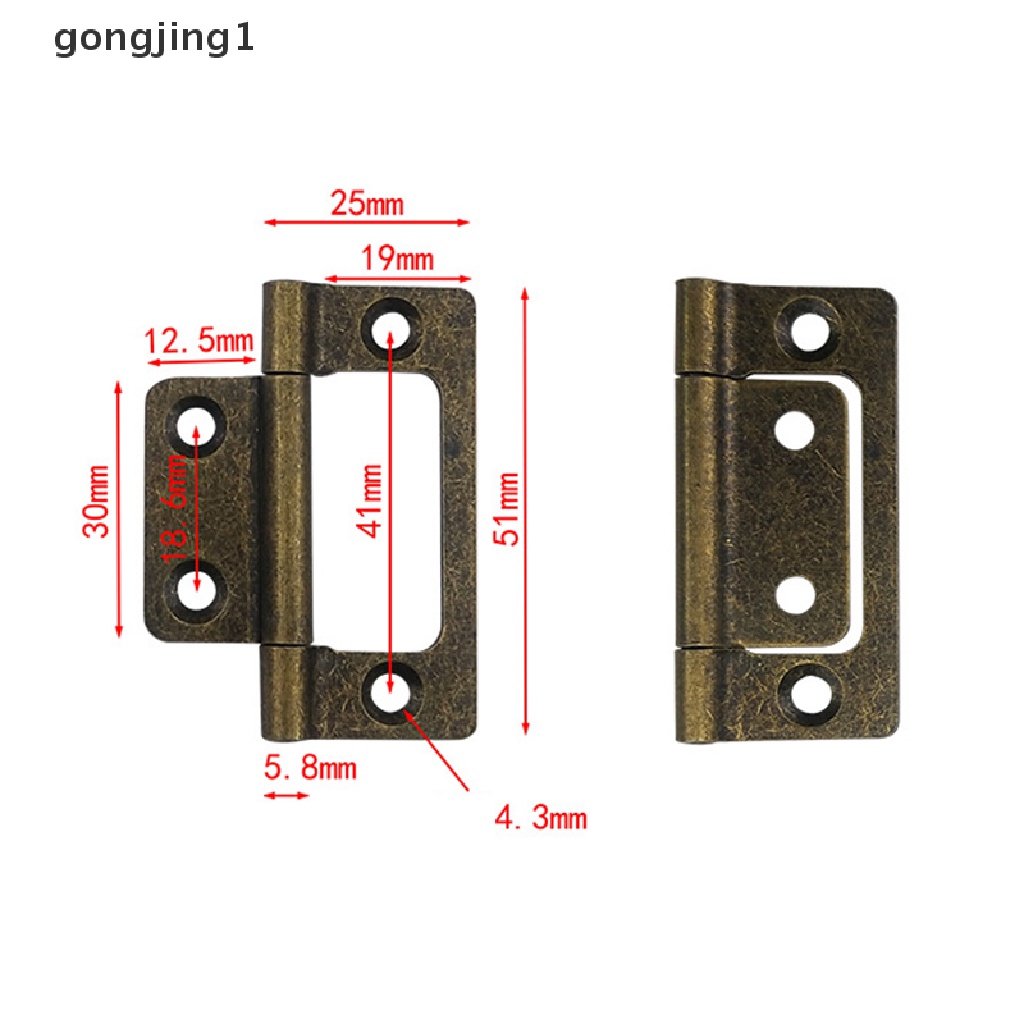 Ggg 2Pcs Engsel Mortise Furniture 2Inch Untuk Laci Pintu Lemari135° Buka51 * 25MM ID