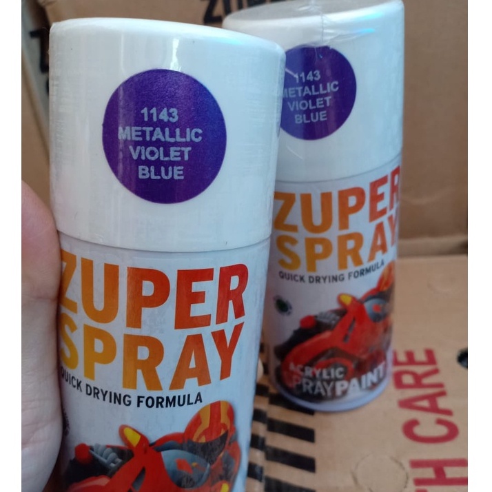 Zuper Spray Paint Pilok Pilox Warna Metallic Violet Blue / Ungu Metalik (1143) 150cc/150ml
