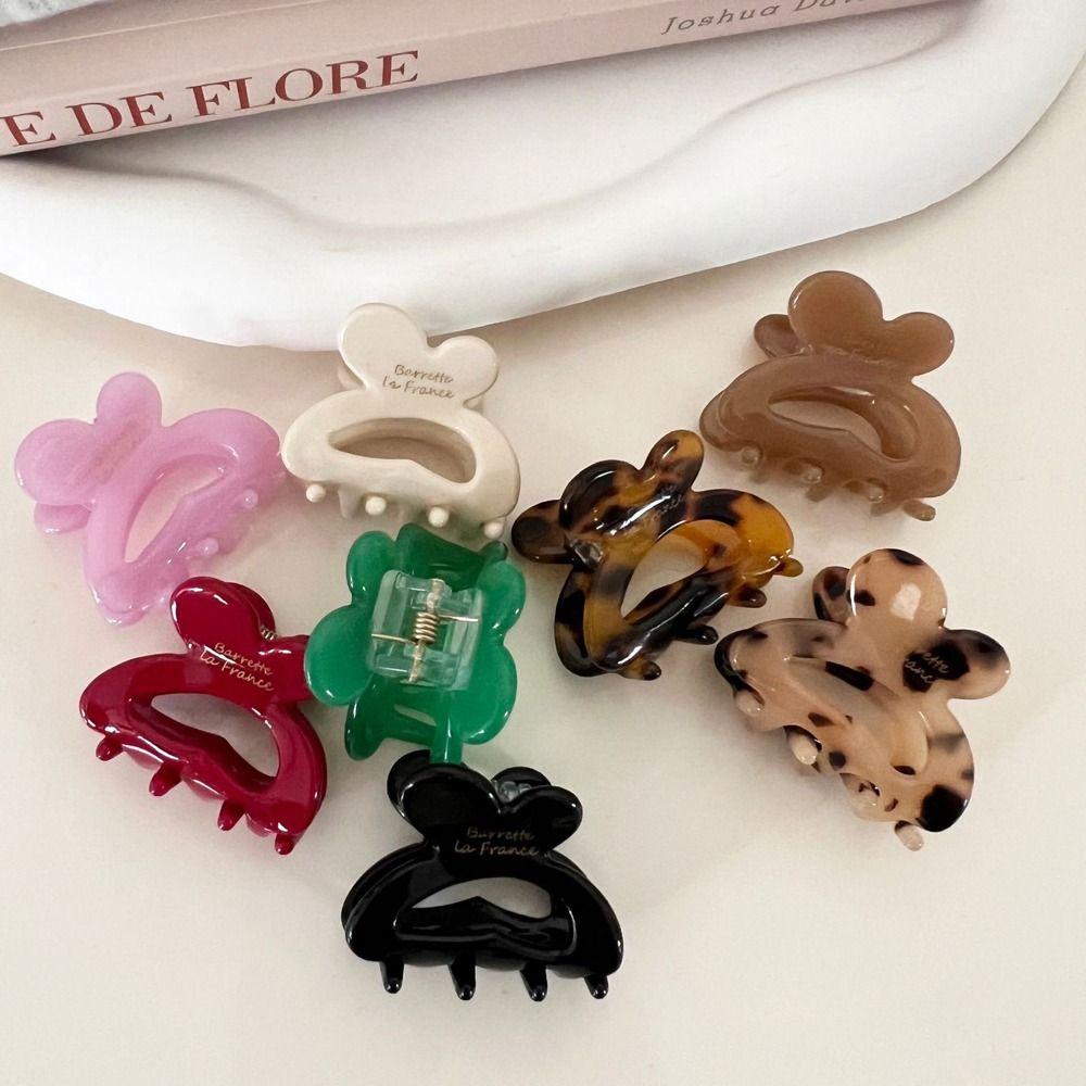 Needway Mini Hair Claw Cute New Ponytail Clips Ins Hair Side Clips Anak Jepit Rambut Telinga Kelinci Leopard Gaya Korea Hairgrips Fashion Hiasan Kepala Wanita Hairgrips