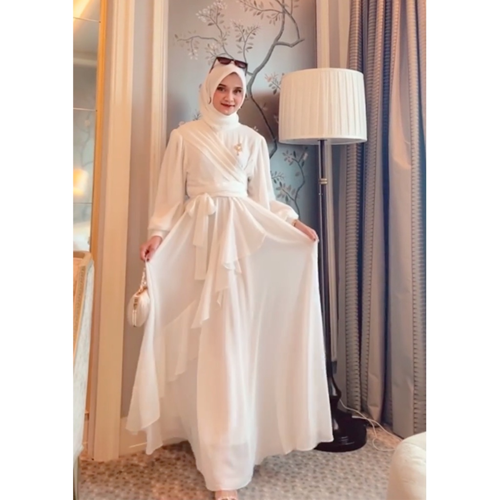 MEYHIRA DRESS KONDANGAN BRIDESMAID BAHAN CERUTY BABYDOLL EXCLUSIVE BUSUI FRIENDLY FREE BROSS BY ELSYIFA FASHION