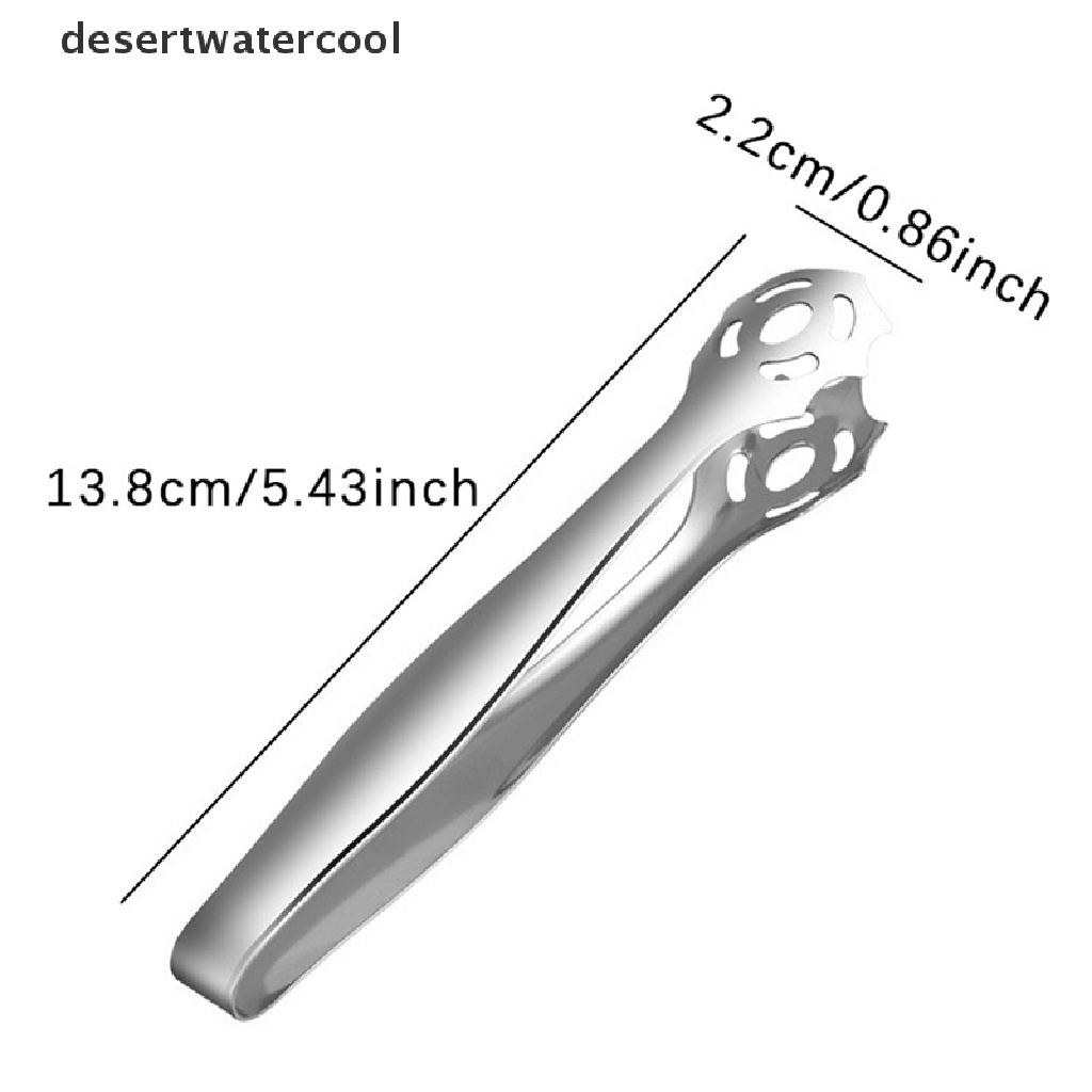 Deid 13.8 cm Stainless Steel Es Batu Klip Ice Tong Roti Makanan BBQ Klip Barbekyu Klip Martijn