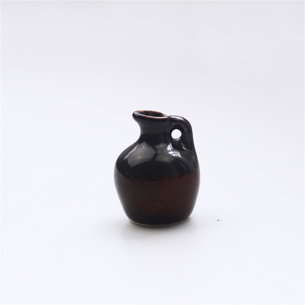 Vase Mini Vas Keramik Model Adegan Pot Bunga Mikro Vas Mulut Kecil Lumut Lanskap Mikro Ornamen Dekorasi Dekorasi Desktop