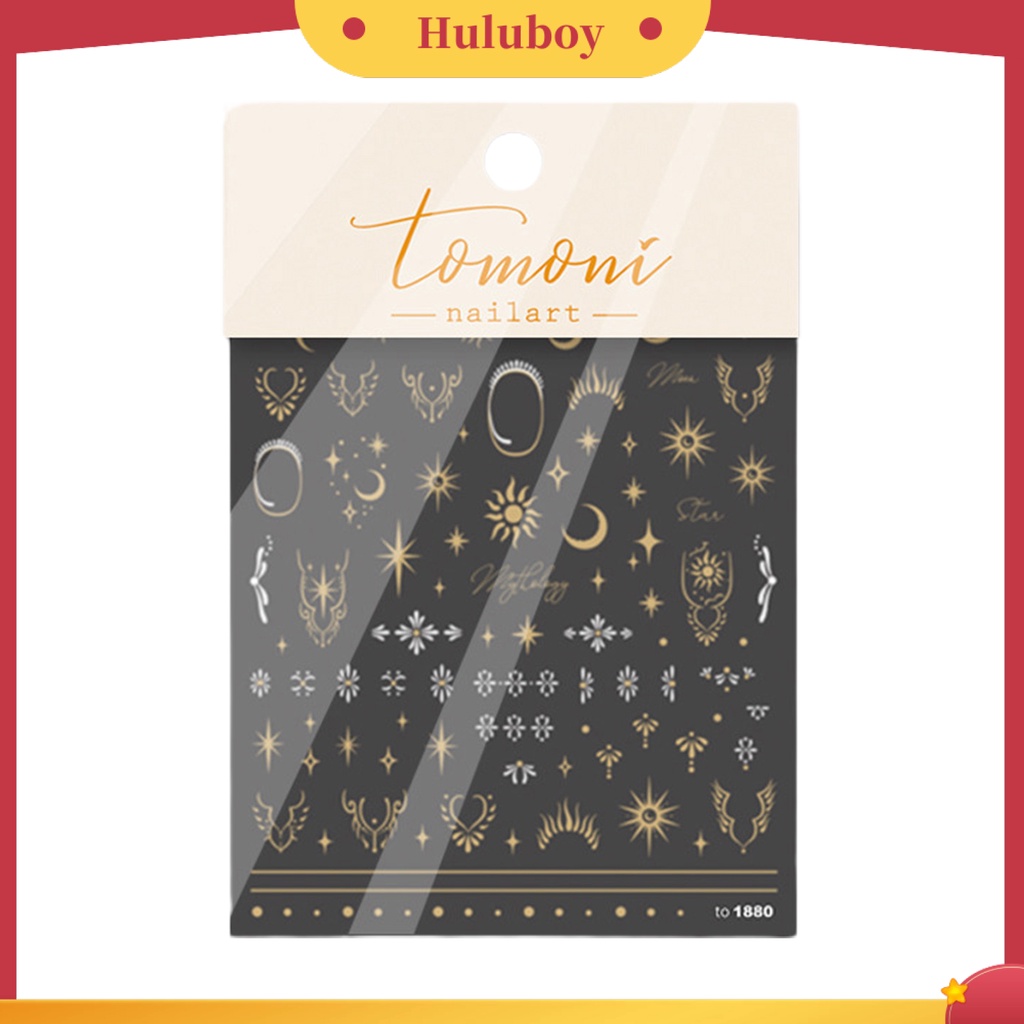 {In Stock} Nail Decal Pola Kreatif Perekat Diri Tidak Luntur Lengket Kuat Mudah Diterapkan Dekoratif Eye-catching Nail Art Decal Mudah Mengelupas Kuku Stiker Perlengkapan Kuku