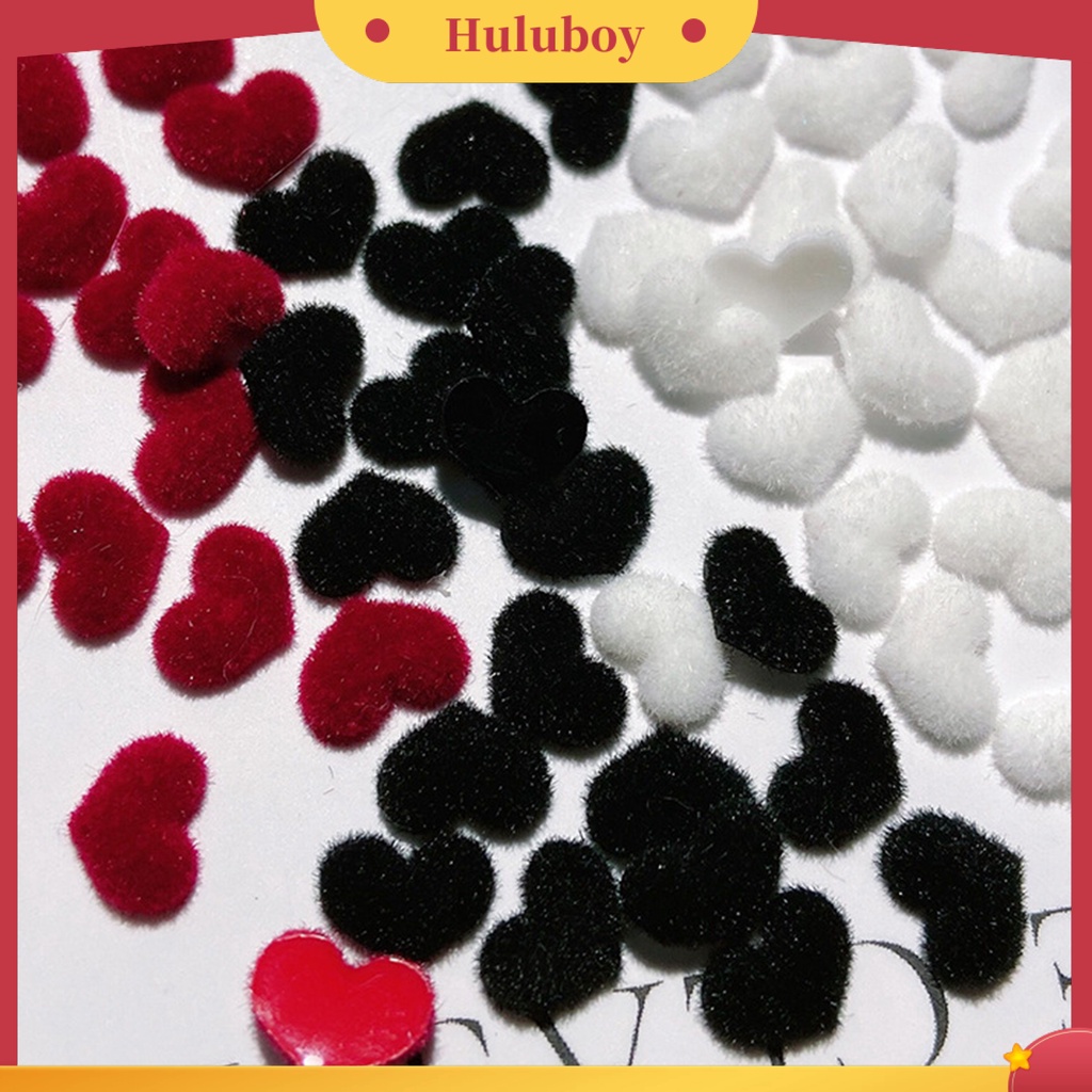{In Stock} 20 Pcs Nail Art Dekorasi Mudah Tempel Berbulu Tiga Dimensi DIY Mini Hitam Merah Putih Musim Gugur Musim Dingin Manicure Mewah Jantung Perlengkapan Kuku