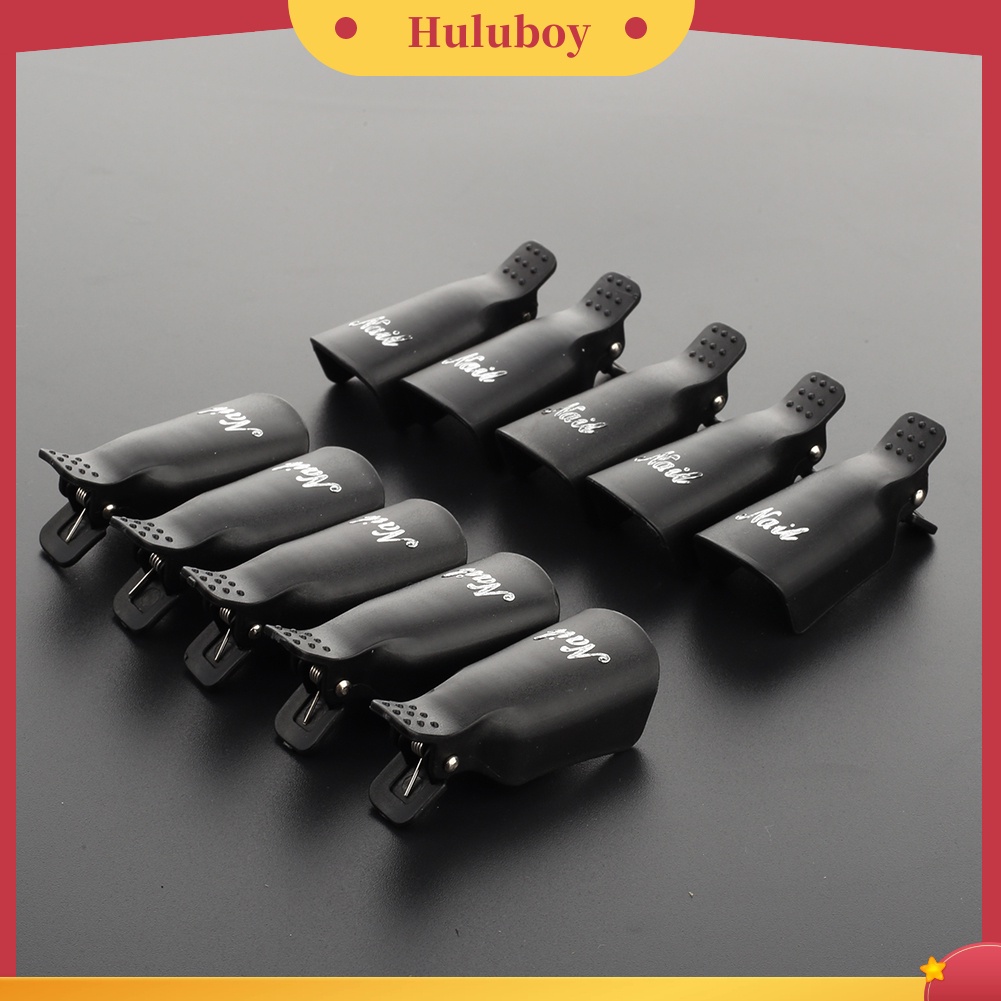 {In Stock} 10Pcs Topi Nail Art Tahan Abrasi Pengerjaan Indah Kuku Portabel Nail Art Rendam Off Klip Cap Untuk Manicure