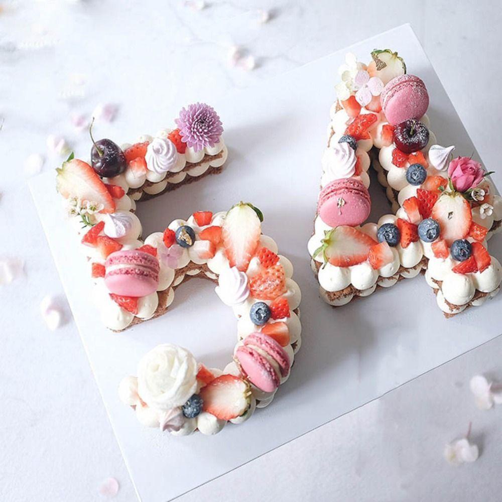 [Elegan] Cetakan Kue Aksesoris Masak Plastik Bermanfaat Cetakan Pemotongan Ulang Tahun Desserts Membuat Template Datar