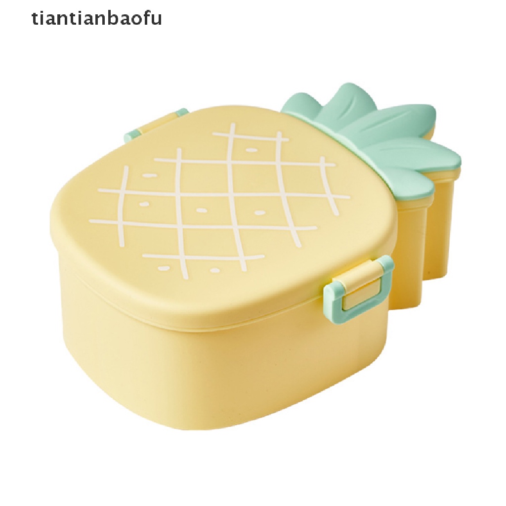 [tiantianbaofu] Lunch Box Food Container Sekat 3sekat Bento Kotak Bekal Sekolah Kerja Piknik Butik