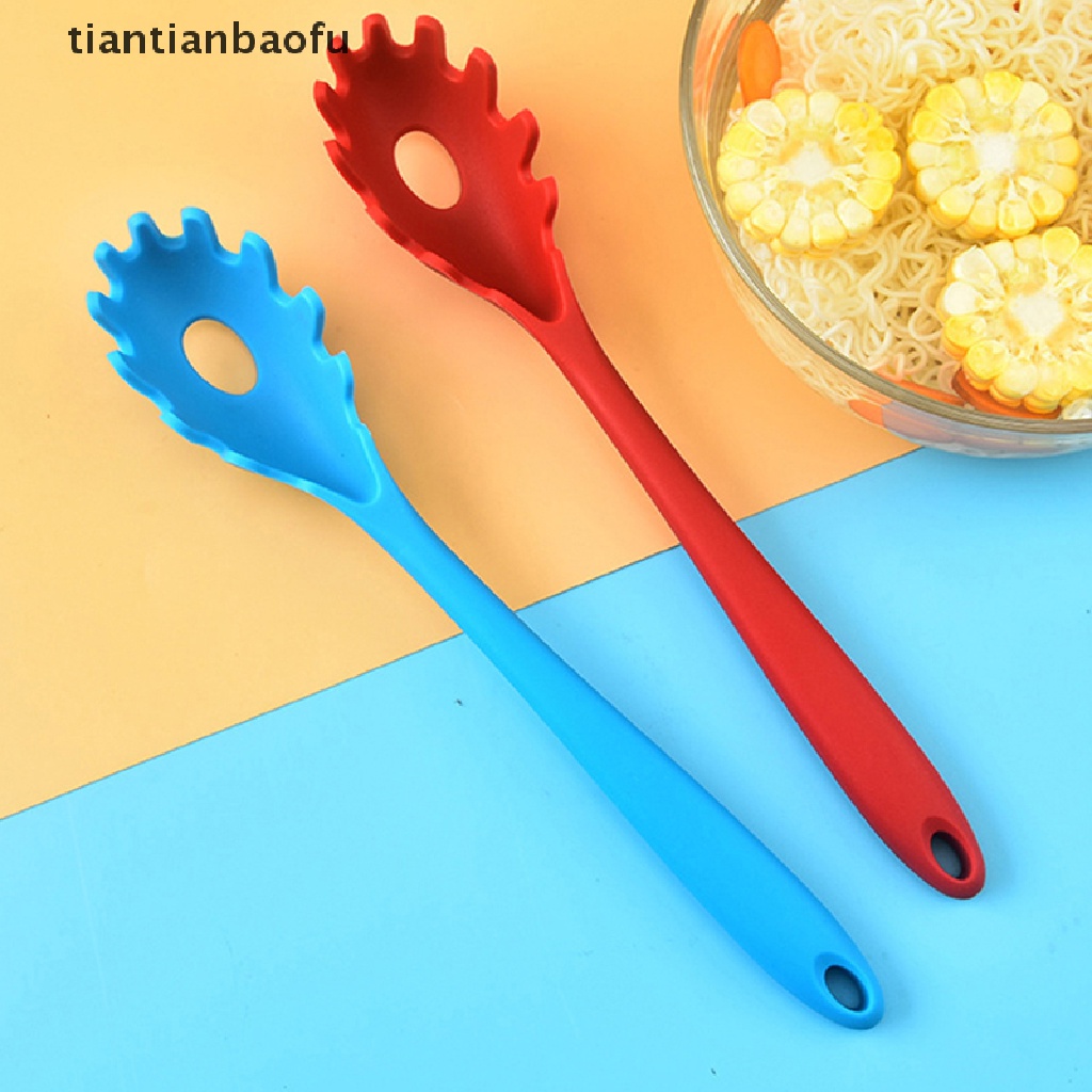 [tiantianbaofu] 1pc Sendok Mie Pasta Silikon Pasta Scoop Colander Noodle Paychecks Ladle Boutique