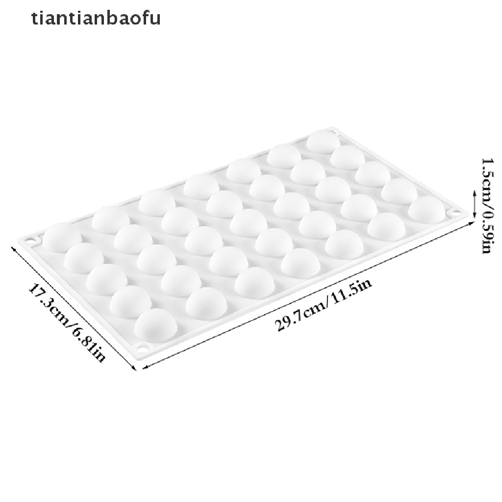 [tiantianbaofu] 35lubang 3D Setengah Bola Truffle Cetakan Silikon DIY Dapur Kue Cetakan Butik