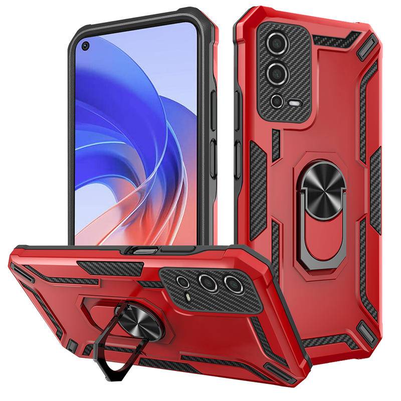 NOVA Casing Tahan Guncangan Untuk Huawei Nova10 Pro 9se 4e Y61 Y70 Plus 360cincin Berputar Metal Kickstand Holder Built-in Magnetic Car Mount Armor Untuk Honor70 50 SE 9X Pro SE SE