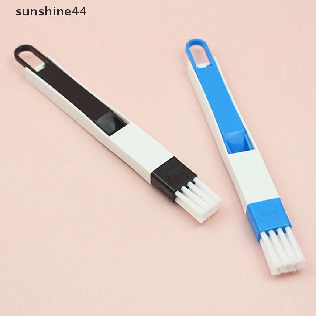 Sunshine 2pcs Sikat Pembersih Alur Jendela Serbaguna Alat Pembersih Keyboard Rumah Tangga ID