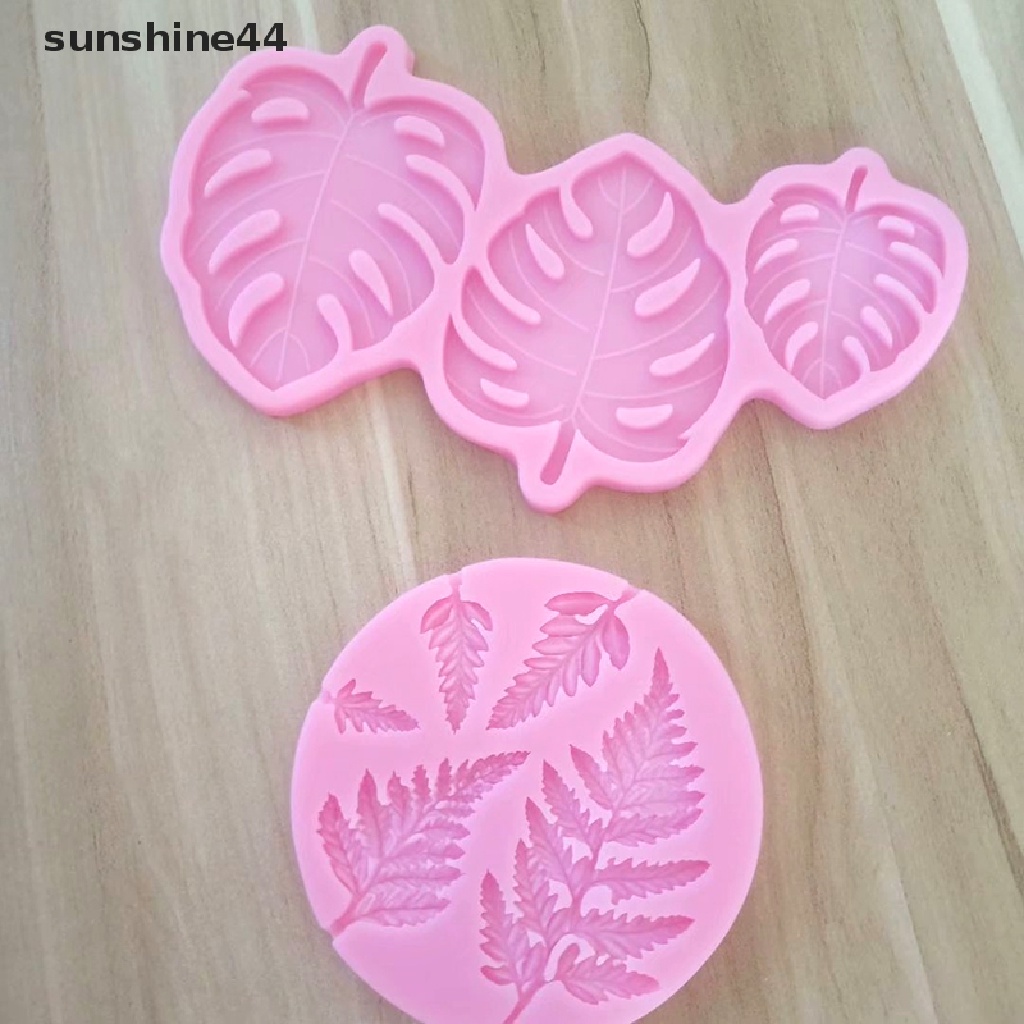 Sunshine Leaf Maple Leaf Cetakan Silikon Fudge Mold DIY Cake Decorag Alat Cetakan Resin ID