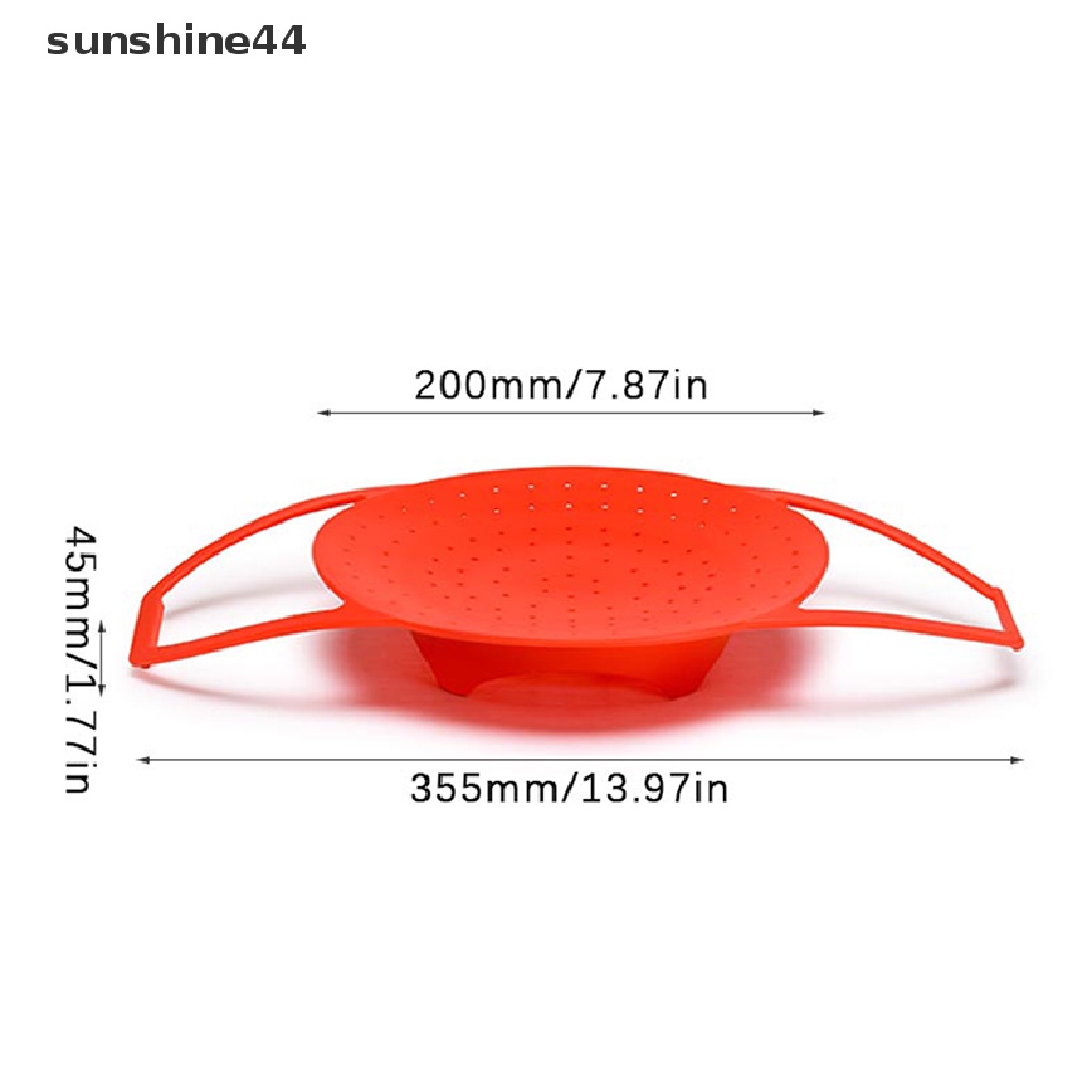 Sunshine Kitchen Egg Steamer Drain Rack Tahan Panas Food Grade Silikon Makanan Sling ID