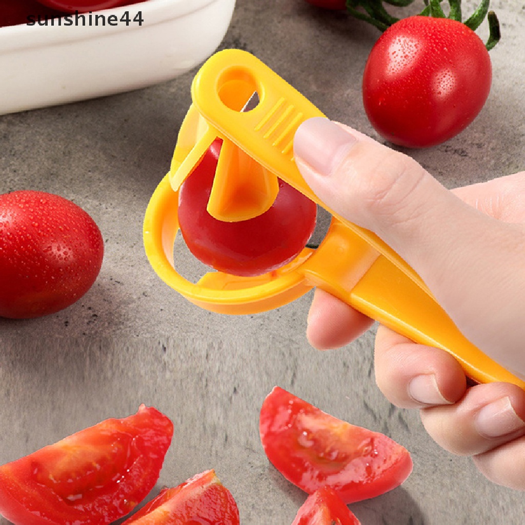 Sunshine 1Pc Alat Pemotong Pengiris Tomat Kecil Kitchen Pizza Grape Slicer Kitchen Tools ID