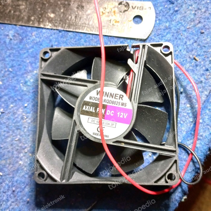 kipas DC 12V 8x8cm 8 cm 8cm fan power amplifier  kotak 0.15A axial