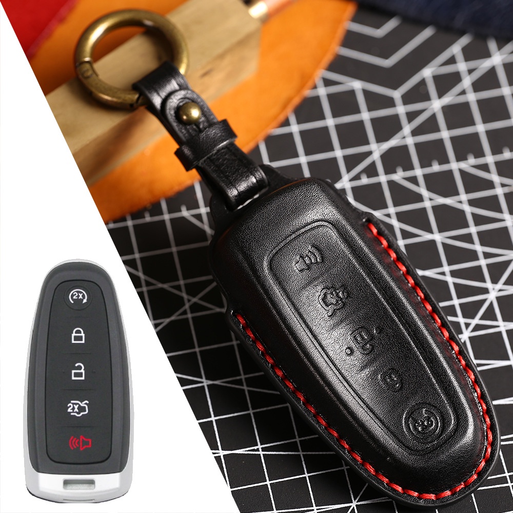 Case Kunci Mobil Bahan Kulit Asli Untuk Ford Edge Explorer Escape Focus Taurus Flex Lincoln MKS MKT MKX MKZ Navigator