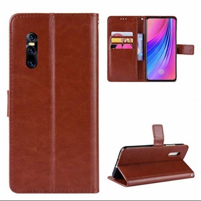 Flip Cover Vivo V15 / Vivo V15 Pro Wallet Leather Magnet Case Dompet Kulit