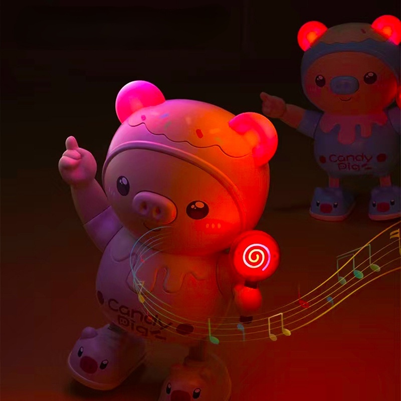 Mainan Menari Babi Peliharaan Baru Dengan Musik Lampu Ayun Babi Lucu Kartun Hewan Mainan Bayi Untuk Hadiah Ulang Tahun Tahun Baru Xmas