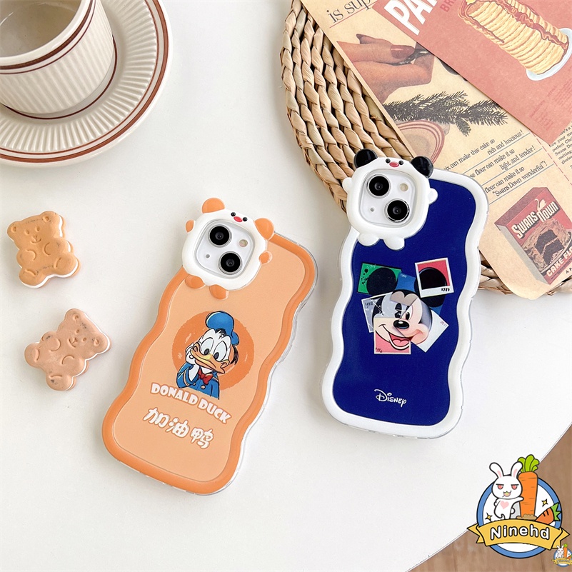 IPHONE Casing Kompatibel Untuk Iphone14 13 12 11 Pro Max X Xr Xs Max7 8 6 6s Plus SE Merek Fashion Monster Kecil Lensa Casing Ponsel Lukisan Tepi Bergelombang Lembut TPU Shockproof Cover Pelindung