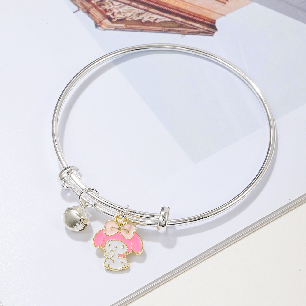 ★ODS★ K50 Kuromi Gelang Tangan Rantai Adjustable Motif Kartun Lonceng Untuk Perhiasan Wanita / Ulang Tahun