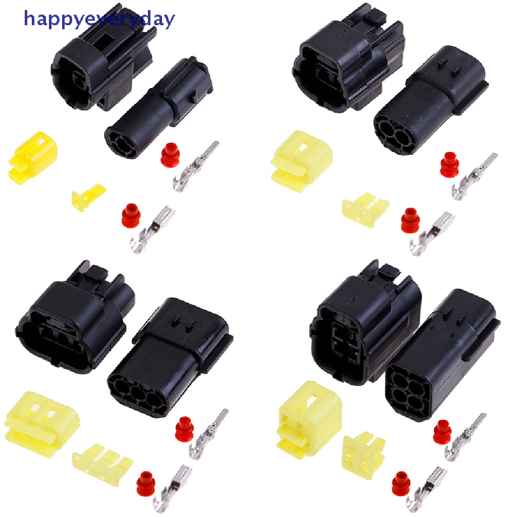[happy] 1set 1/2/3 /4 /6 /8 /10 /12Pin Way Konektor Kawat Tahan Air Plug Konektor Mobil [ID]