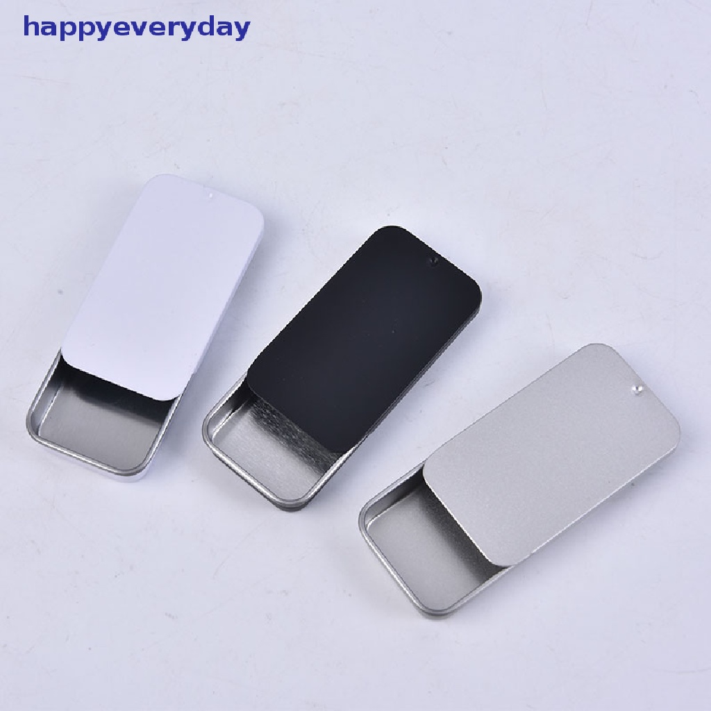 [happy] 1pc Kotak Besi Mini Slide Cover Kotak Penyimpanan Pernikahan Portable Tin Boxes Container [ID]