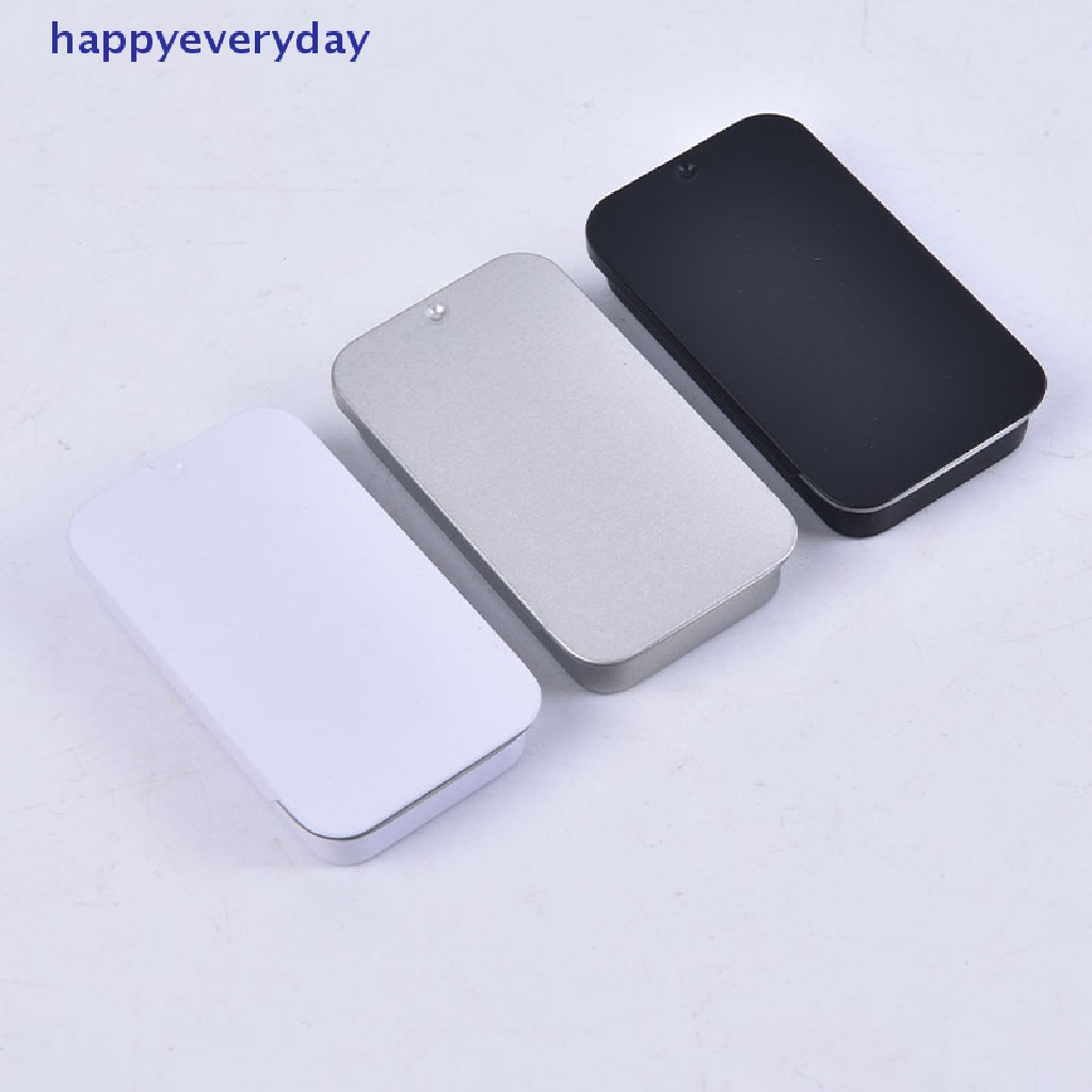 [happy] 1pc Kotak Besi Mini Slide Cover Kotak Penyimpanan Pernikahan Portable Tin Boxes Container [ID]