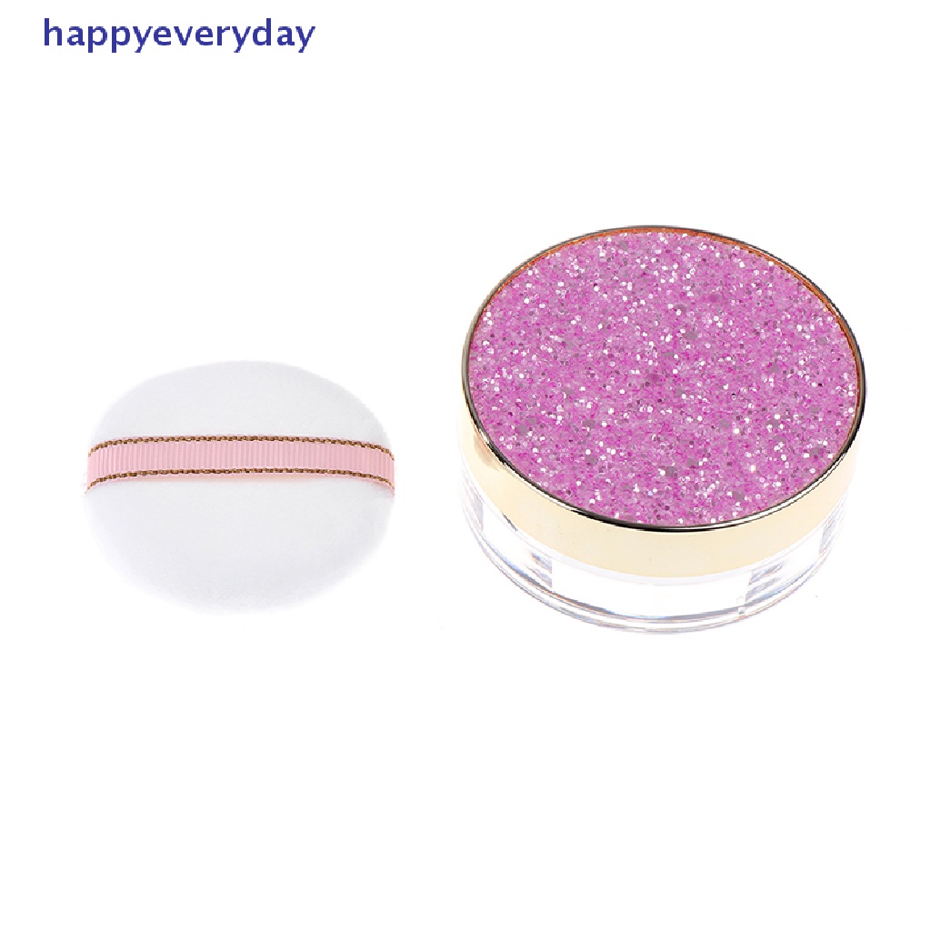 [happy] 1pc Kotak Bedak Kosong Longgar Wadah Case Makeup Kosmetik Dengan Spons Bedak [ID]