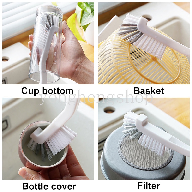 Narrow Cup Brush Tanpa Sudut Mati Gagang Panjang Penutup Celah Botol Gelas Alat Cuci Crayfish Brushes Kitchen Sikat Pembersih Multifungsi