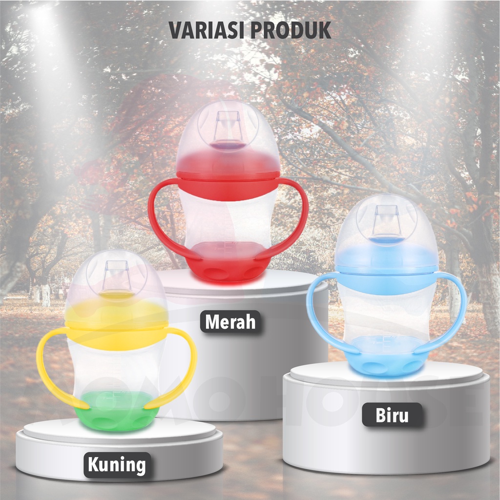 MOMO HOUSE Botol Minum Bayi Training Cup Bayi Gelas Minum Anak Training Cup Anti Tumpah 160ml